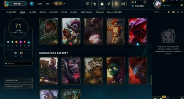 Conta LoL Ouro 2 - 122 campeões - 71 skins