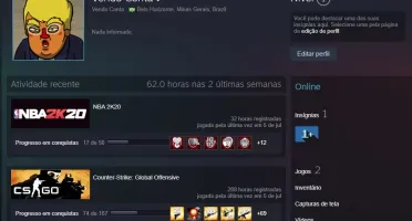 Conta Steam -> CS:GO Águia 2 (Prime) + NBA 2K20