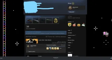 Conta Steam LVL32 com CSGO - medalha 2019 - skins