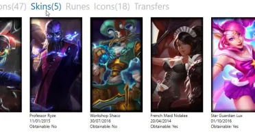 PROMOÇÃO: CONTA COM 47 CAMPEÕES E 05 SKINS