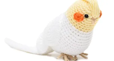 Calopsita amarela em amigurumi