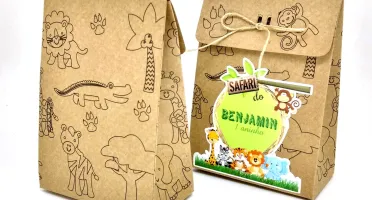 Kit Colorir e Modelar Safari com Sacola Kraft