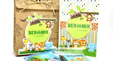 Kit Colorir e Modelar Safari com Sacola Kraft