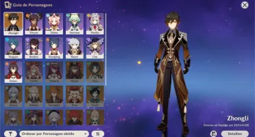 Conta Genshin Impact ar7 Zhongli