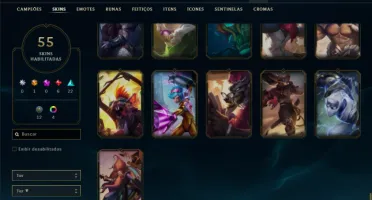 Ferro 2 com 100 Champs e 55 Skins