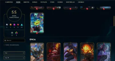 Ferro 2 com 100 Champs e 55 Skins
