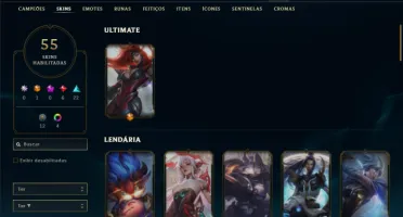 Ferro 2 com 100 Champs e 55 Skins