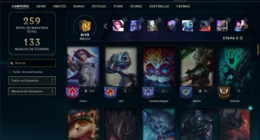 Ferro 2 com 100 Champs e 55 Skins