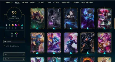 Ferro 1 com TODOS os Champs e 59 Skins