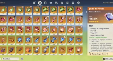 Conta Whale AR58 com yae miko e arma dela