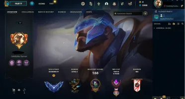 Conta League Of Legends Diamond 4 + Passe Tinta Sombria