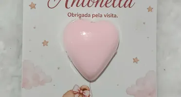 Coração Rosa - Kit 10 Lembrancinhas