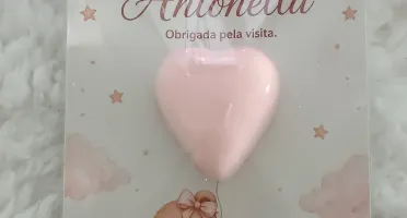 Coração Rosa - Kit 10 Lembrancinhas