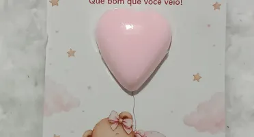 Coração Rosa - Kit 10 Lembrancinhas
