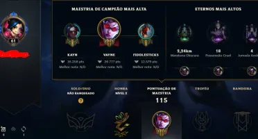 conta LoL 31 skins