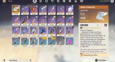 AR 50 Klee + Atlas / Zhongli / Venti e Banner Garantido!!!
