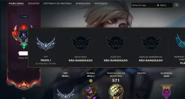 Unranked com TODOS os Champs e 171 Skins ( JG / MID )
