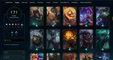 Unranked com TODOS os Champs e 171 Skins ( JG / MID )
