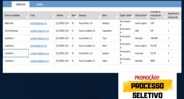 Planilha para Processo Seletivo