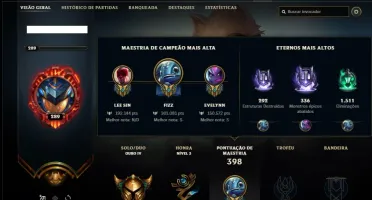 Conta ouro 4 com 95 skins e 125 champs