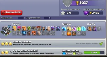 Conta cv9 1100 Gemas + Clash Royale lvl 8 com 3 lendarias