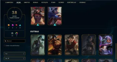 Conta Platina 2 com 47 Champs e 38 Skins ( MAIN ADC )