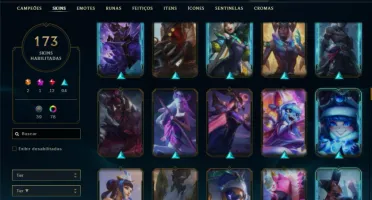 Platina 4 com TODOS os champs e 173 Skins +4 Vitoriosas