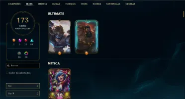 Platina 4 com TODOS os champs e 173 Skins +4 Vitoriosas