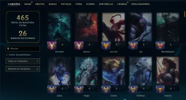 Esmeralda 3 com TODOS os Champ e 83 Skins ( JG / TOP / ADC )