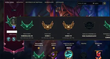 Esmeralda 3 com TODOS os Champ e 83 Skins ( JG / TOP / ADC )