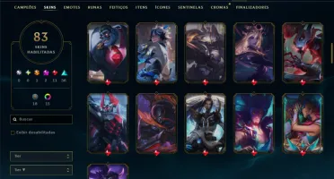 Esmeralda 3 com TODOS os Champ e 83 Skins ( JG / TOP / ADC )