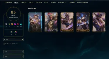 Esmeralda 3 com TODOS os Champ e 83 Skins ( JG / TOP / ADC )