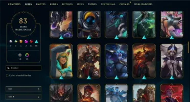 Esmeralda 3 com TODOS os Champ e 83 Skins ( JG / TOP / ADC )