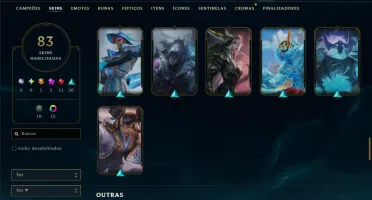 Esmeralda 3 com TODOS os Champ e 83 Skins ( JG / TOP / ADC )