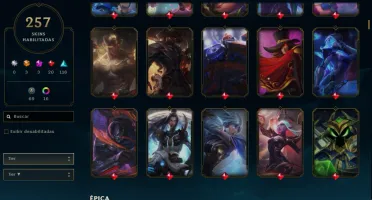 Conta lol nivel 461 255 skins