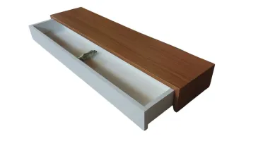 Aparador Freijó e Branco com Gaveta 90x15x10cm