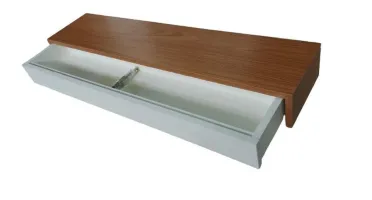 Aparador Freijó e Branco com Gaveta 90x15x10cm