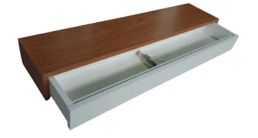 Aparador Freijó e Branco com Gaveta 90x15x10cm