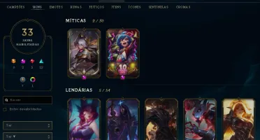 Conta League of Legends muitos champions DiamanteIV