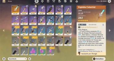 Conta AR 29 Zhong Li com lança 5 estrelas