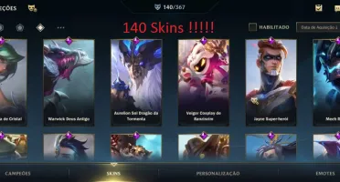 PROMOÇÃO!!!! Conta wild rift com 140skins TOP