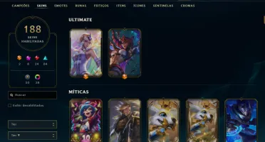 Conta Lol 188 Skins / Esmeralda 3 - 68 PDL ( Mmr Alto )