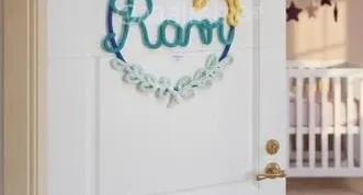 Porta Maternidade Montanha Personalizada em Tricotin