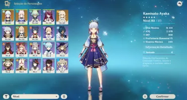 Ayaka, Kokomi, Jean e cortador de jade primordial.