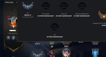 Unranked com 105 Champs e 144 Skins ( SUP / ADC )