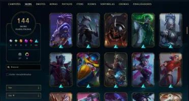 Unranked com 105 Champs e 144 Skins ( SUP / ADC )
