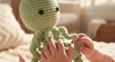 Polvo Newborn Verde Amigurumi