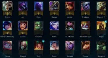 Conta de league of legends 21 camp 2 skin 5k ea 3 reembolso