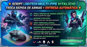 ⚡ Script Logitech Multi-Fps Vitalício ⚡
