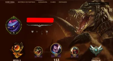 Conta De League Of Legends, Prata 3, Nível 35